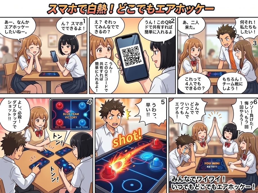 エアホッケーの遊び方