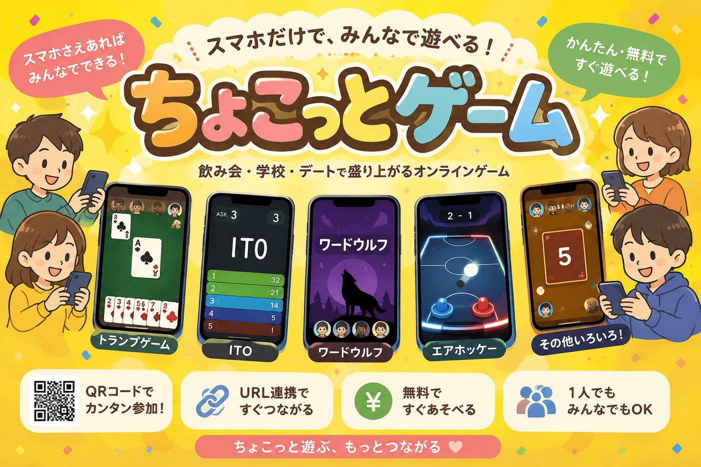 ito（イト）をアプリなし・無料でスマホ・PCのブラウザからみんなでオンライン対戦 - ちょこゲーム